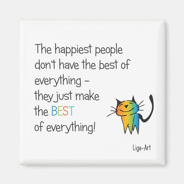 HAppy cat Magnet (Framsidan)