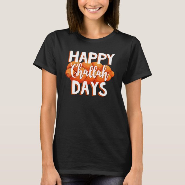 Happy Challah Day Jewish Family Love Happy Hanukka T Shirt (Framsida)