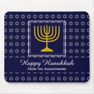 HAPPY CHANUKAH Love Joy Peace BLUE Hebrew Musmatta