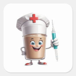 Happy Chef Stickers Fyrkantigt Klistermärke