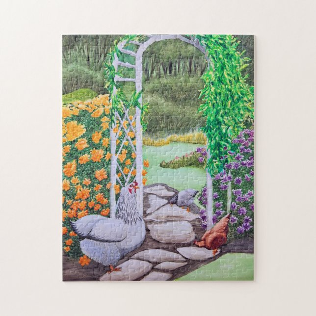 Happy Chicken Garden  Pussel (Vertikal)