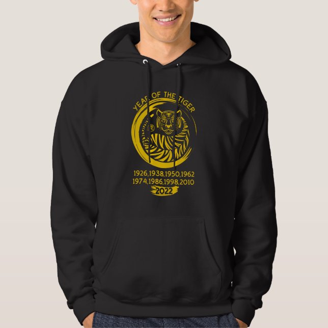 Happy Chinese New Year 2022 Year Of The Tiger Hoodie (Framsida)