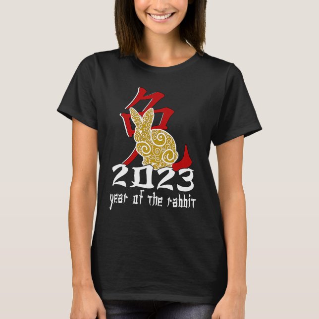Happy Chinese New Year 2023  Year Of The Rabbit 20 T Shirt (Framsida)