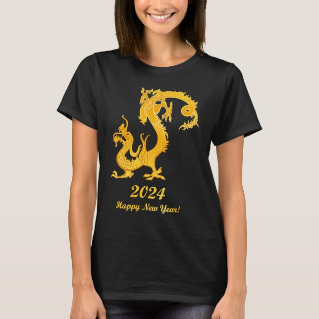 Happy Chinese New Year 2024 Year of the Dragon 202 T Shirt (Framsida)