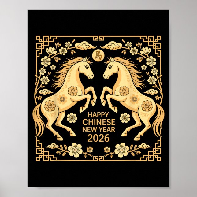 Happy Chinese New Year 2026 Tee Lunar New Year Of  Poster (Framsidan)