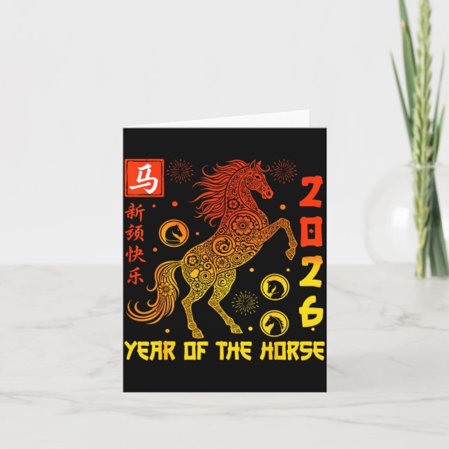 Happy Chinese New Year 2026 Traditional Year Of Th Kort (Framsida)