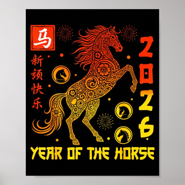 Happy Chinese New Year 2026 Traditional Year Of Th Poster (Framsidan)