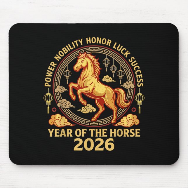 Happy Chinese New Year 2026 Year Of The Horse 2026 Musmatta (Framsidan)