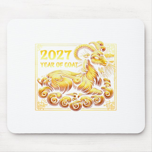 Happy Chinese New Year 2027 - Lunar New Year Goat  Musmatta (Framsidan)