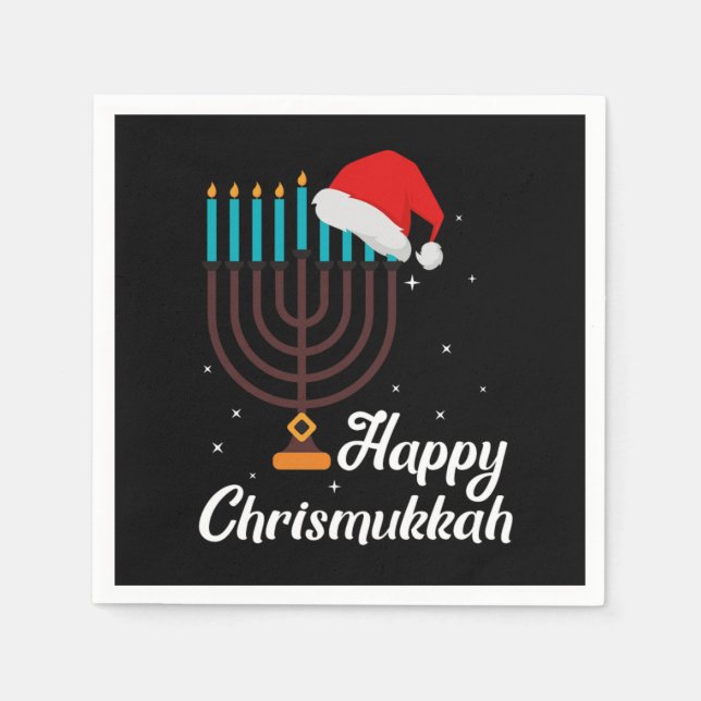 Happy Chrismukkah Hanukkah Jewish Festival Gift Pappersservett (Framsidan)