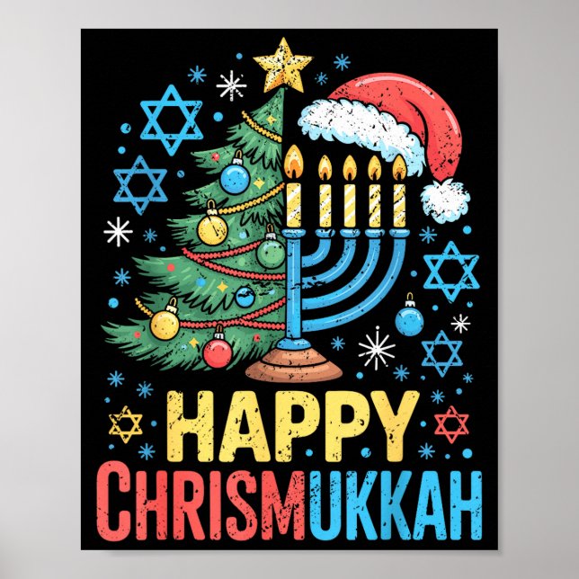 Happy Chrismukkah Holiday Christmas And Hanukkah S Poster (Framsidan)
