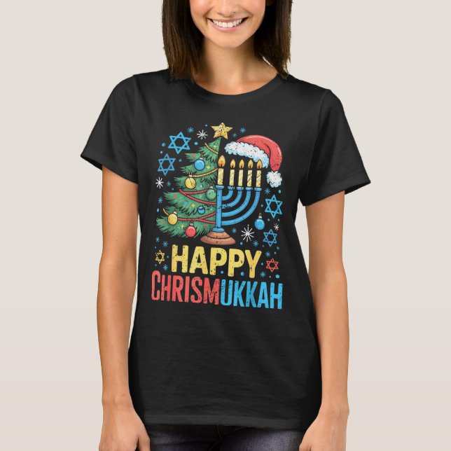 Happy Chrismukkah Holiday Christmas And Hanukkah S T Shirt (Framsida)