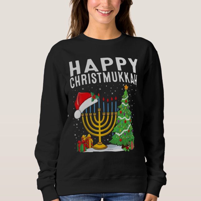 Happy Chrismukkah Jewish Christmas Hanukkah Holida T Shirt (Framsida)