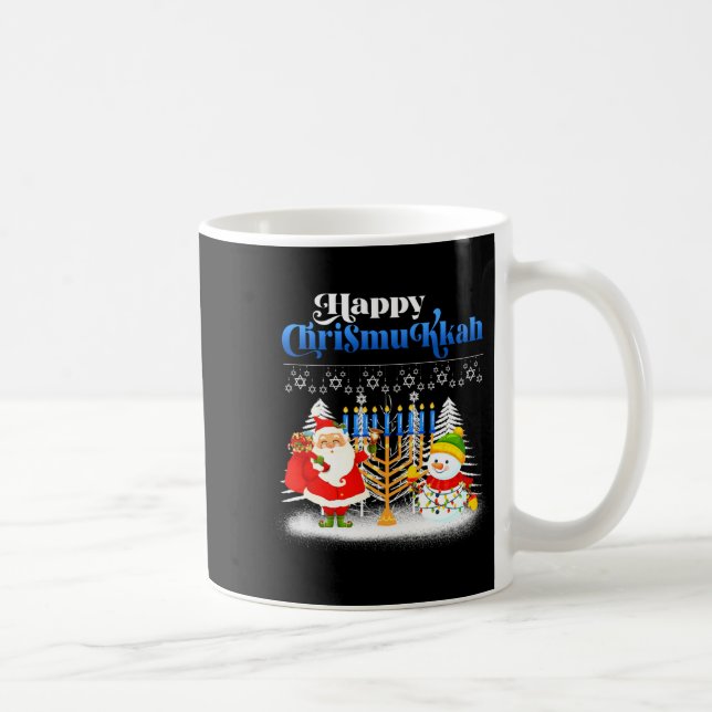 Happy Chrismukkah Jewish Christmas Hanukkah  Kaffemugg (Höger)