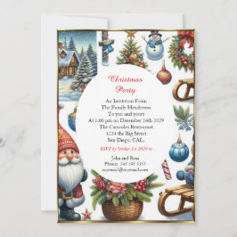Happy Christmas beautiful party friends family Inbjudningar