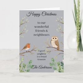 Happy Christmas Card Neighbors and Friends Kort