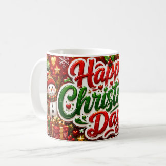 Happy Christmas Day Christmas Mug –Festive Holiday Kaffemugg