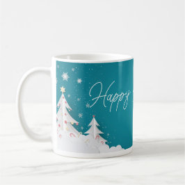 Happy Christmas – Festive Holiday Blue Mug Kaffemugg