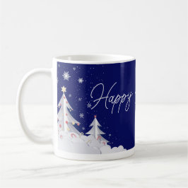 Happy Christmas – Festive Holiday Blue Mug Kaffemugg