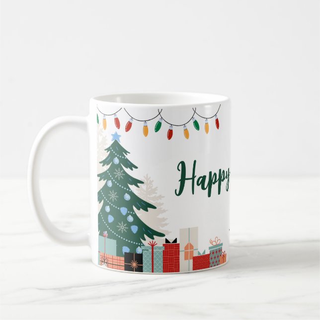 Happy Christmas Festive Mug Kaffemugg (Vänster)