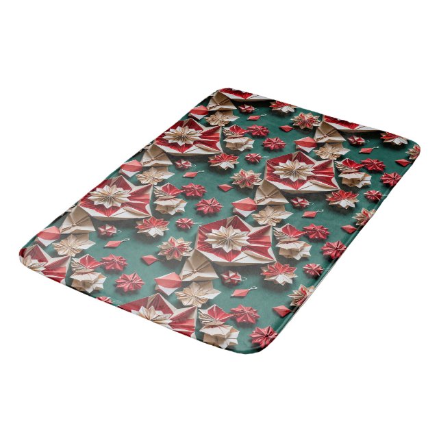 Happy Christmas origami handicrafts 11 - Bath Mat Badrumsmatta (Vinklad)