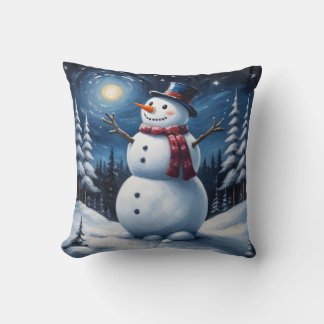 Happy christmas snowman kudde