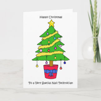 Happy Christmas to Nail Technician Helgkort