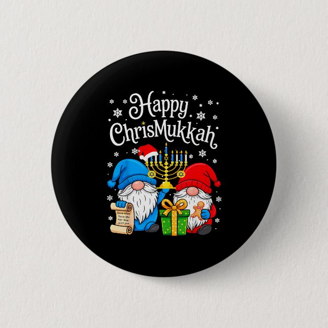 Happy Christmukkah Hanukkah Christmas Gnome Xmas F Knapp (Framsida)