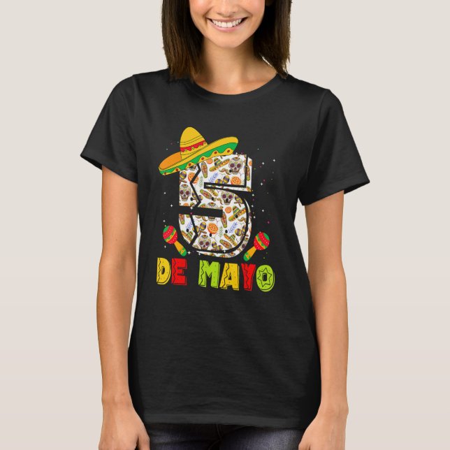 Happy Cinco De Mayo 2023 Mexican Party Lets Fiesta T Shirt (Framsida)