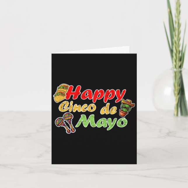 Happy cinco de mayo funny mexico celebration kort (Framsida)