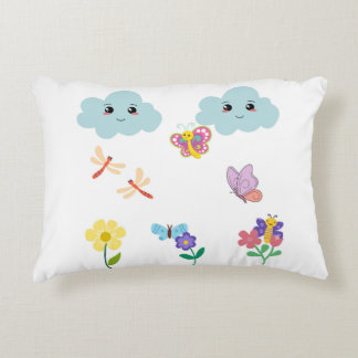  Happy Clouds and Garden Friends  Prydnadskudde