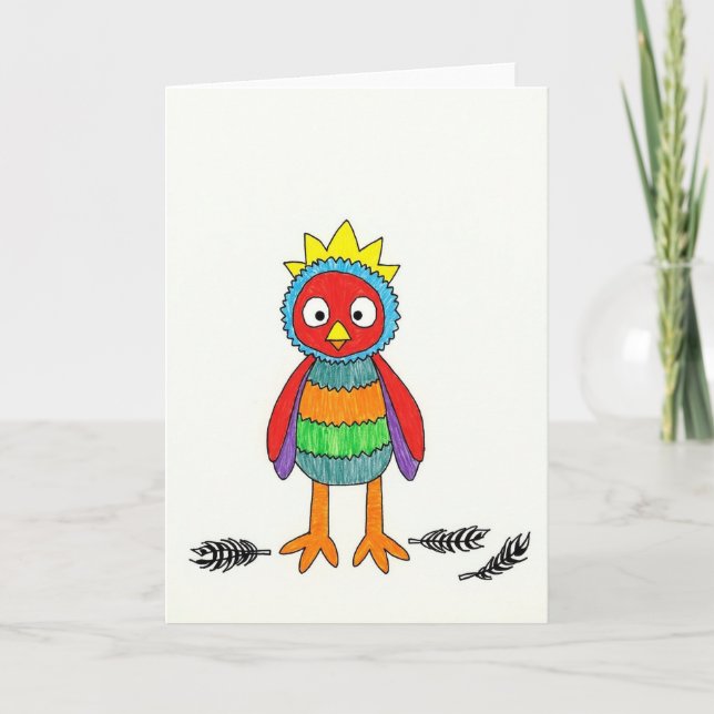 Happy Colorful Critter Card Kort (Framsida)