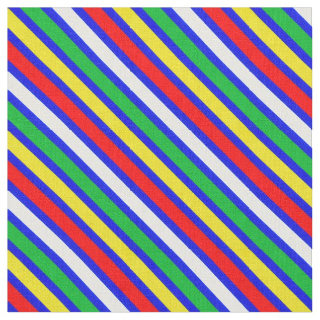 Happy Colorful Stripes Tyg (Närbild)