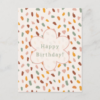 Happy Colourful Happy Birthday Card. Vykort