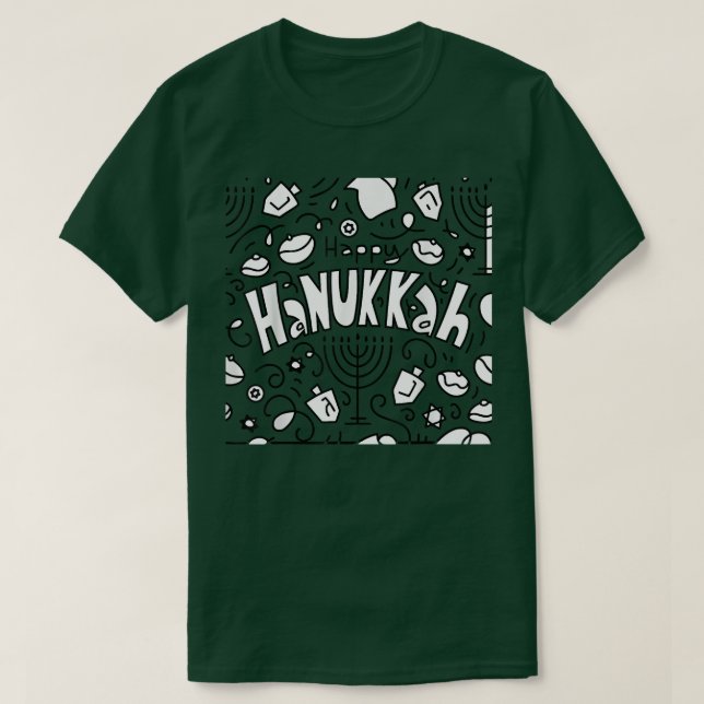 Happy cool Hanukkah Chanukah  2021 holiday charact T Shirt (Design framsida)