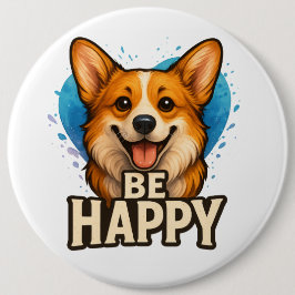 Happy Corgi Cute Dog Lover Design for Positive Knapp
