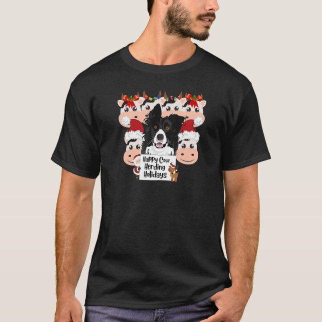 Happy Cow Herding Holidays T Shirt (Framsida)