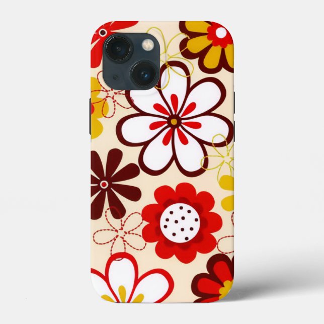 Happy Daisies Tough Apple iPhone 13 mini Case (Baksida)