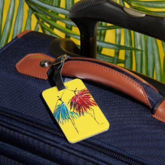 Happy Dance Acrylic Luggage Tag Bagagebricka