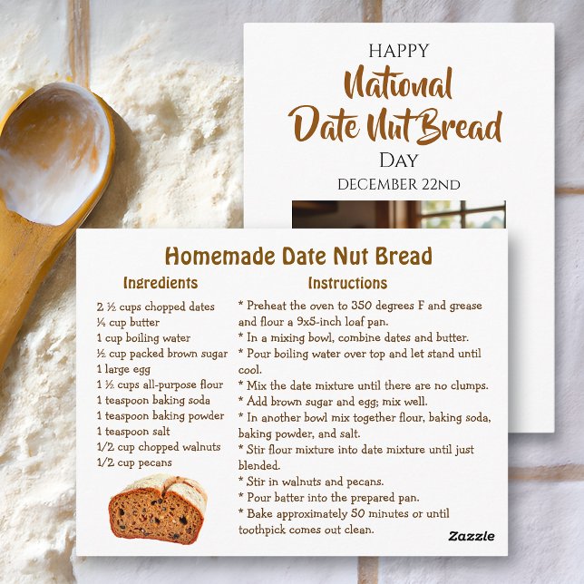 Happy Date Nut Bread Day | December 22nd Vykort (Skapare uppladdad)