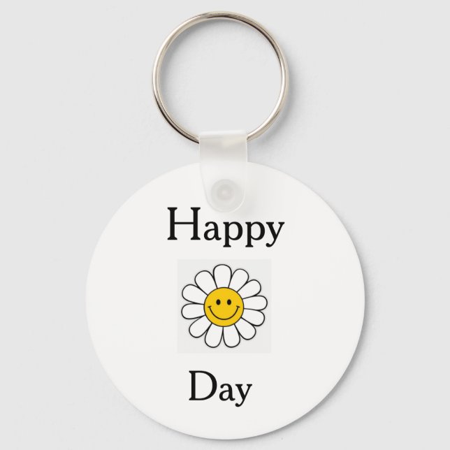 Happy Day Cheerful Keychain Nyckelring (Framsida)