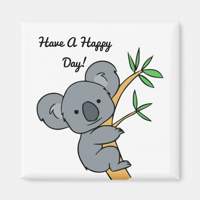 Happy Day Koala Magnet (Framsidan)