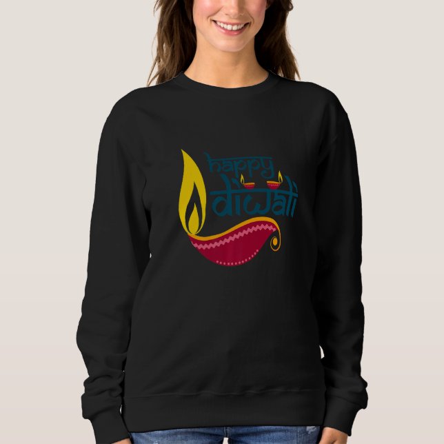 Happy Diwali Festival of Lights 3 Lights For India T Shirt (Framsida)