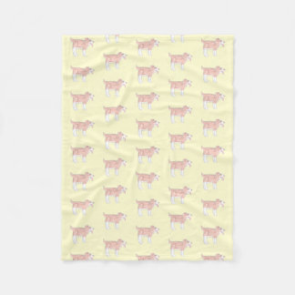 Happy Dog Baby Blanket (Small yellow) Fleecefilt