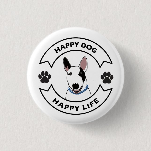 Happy dog, happy life knapp (Framsida)