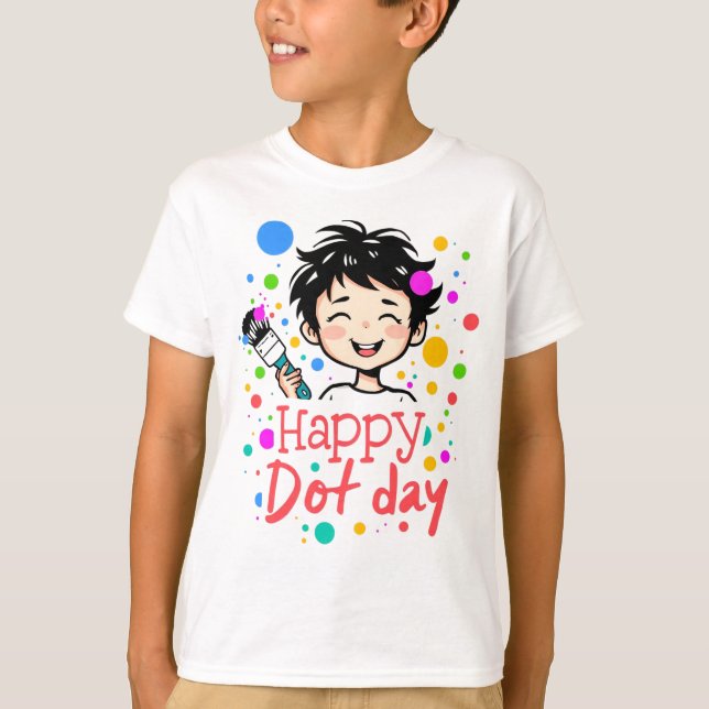 Happy Dot Day - Back to School Teacher T Shirt (Framsida)