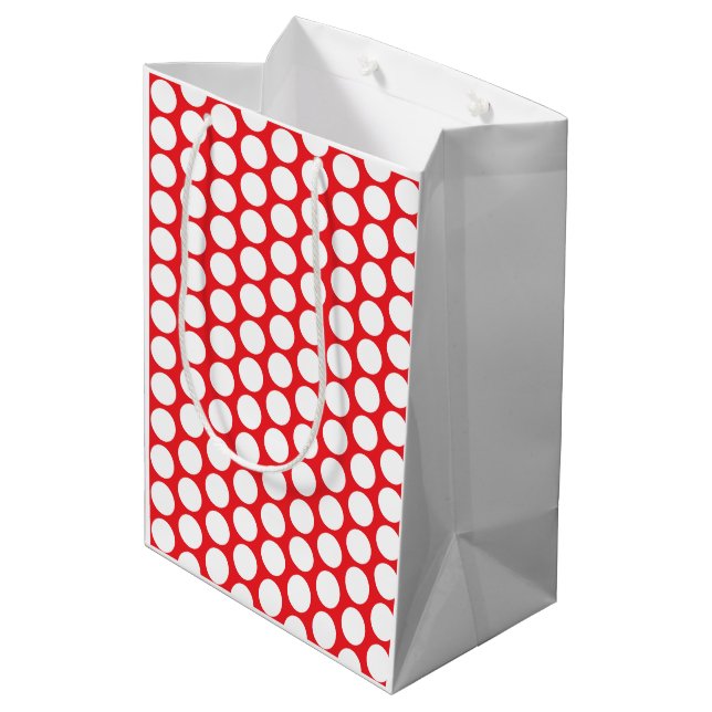 Happy Dots Gift Bag Red & Plum (Gender-Neutral) (Baksidan Vinklad)