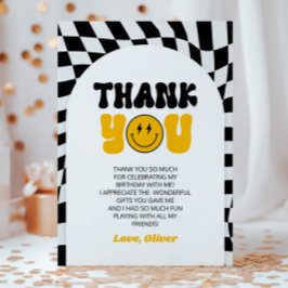 Happy Dude Retro Arch Birthday Party Tack Kort