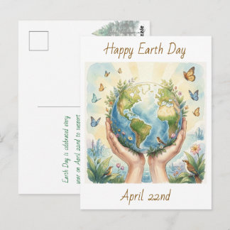 Happy Earth Day April 22nd   Vykort