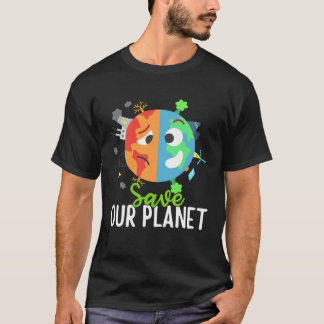 Happy Earth Day Every Day Kids Boys Girls Save Our T Shirt